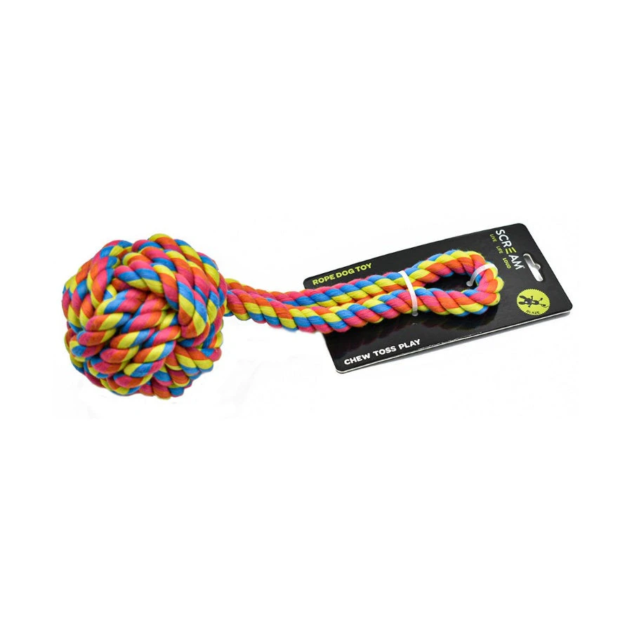 Scream Rope Fist Tug Dog Toy