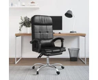 vidaXL Massage Reclining Office Chair Black Faux Leather