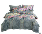 3D Grey Bottom Flowers 14109 Quilt Cover Set Bedding Set Pillowcases Duvet Cover KING SINGLE DOUBLE QUEEN KING