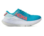 Hoka One Womens Carbon X Running Shoes Sneakers Runners - Blue/Beige