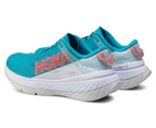 Hoka One Womens Carbon X Running Shoes Sneakers Runners - Blue/Beige