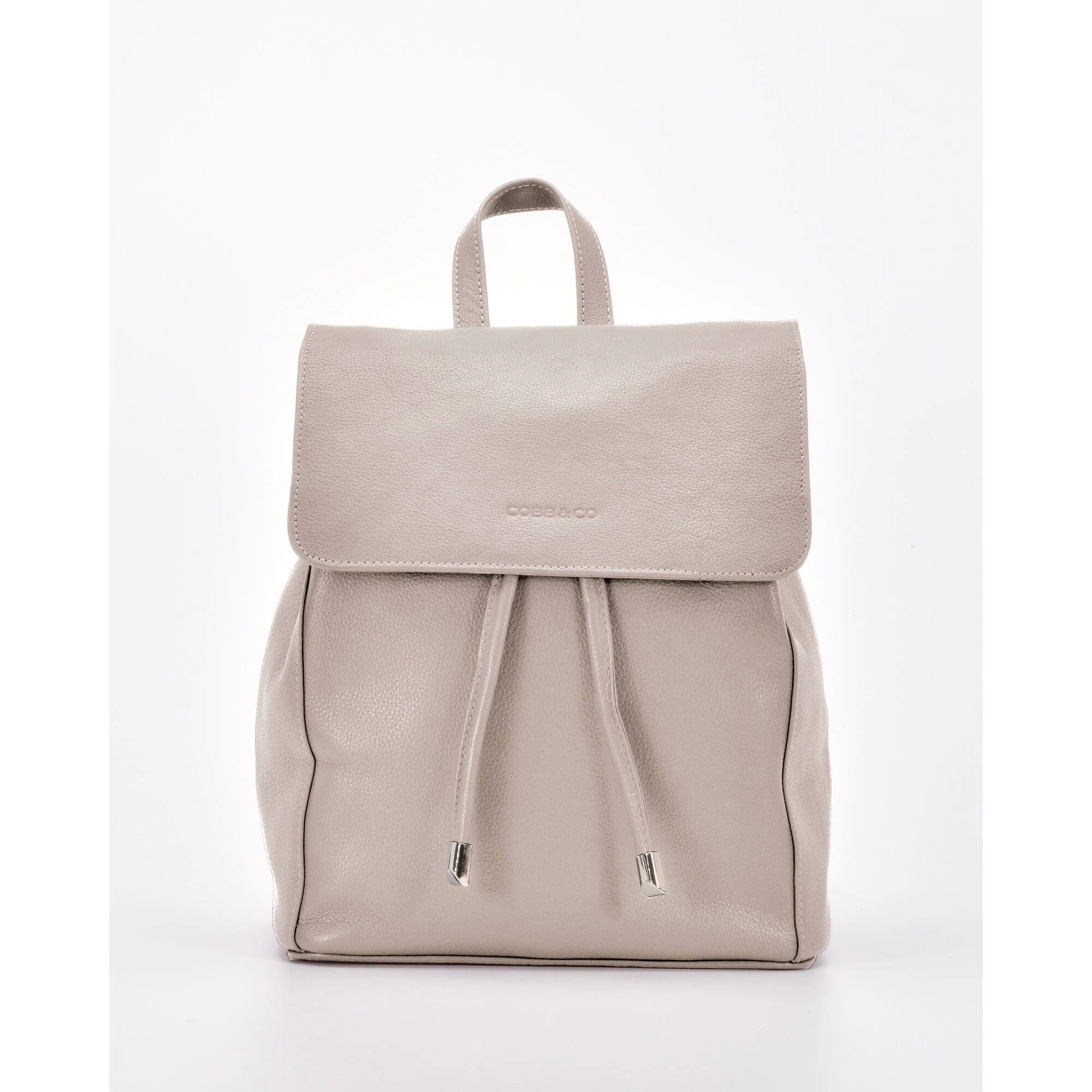 Cobb & Co Homebush RFID Protective Leather Backpack - Taupe