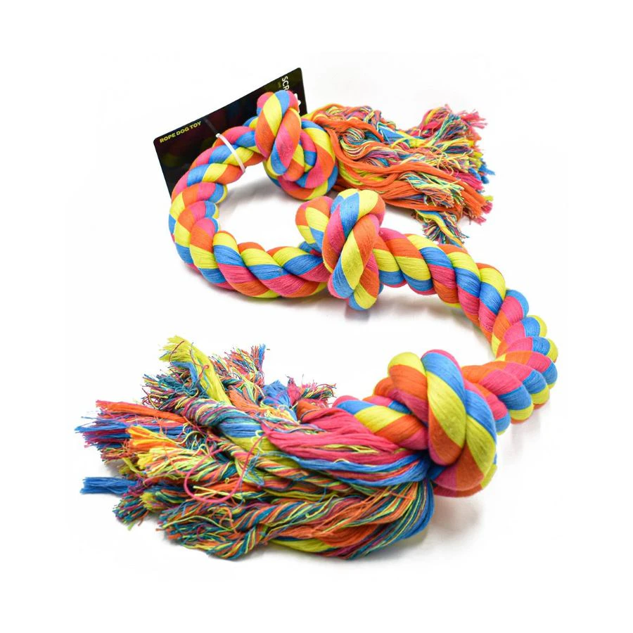 Scream Knot Jumbo Rope Dog Toy - 3 Knots