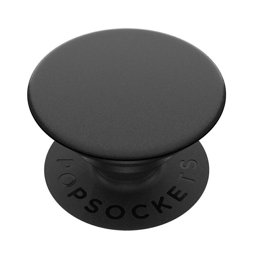 PopSockets Universal Swappable PopGrip Holder/Stand/Grip w/Base Black for Phones