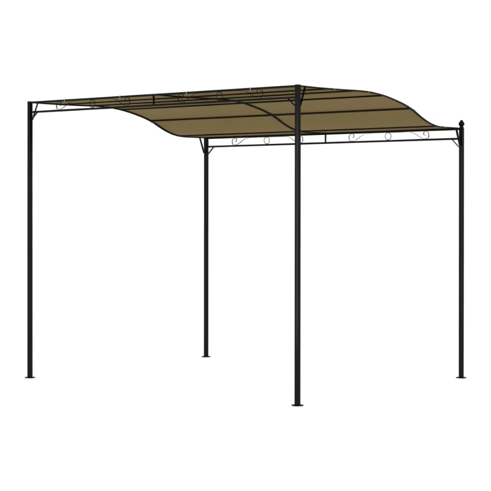 Garden Sunshade Awning Steel Frame Patio Gazebo Car Port Shade 3x2.5m Taupe