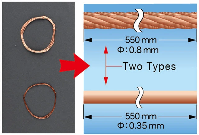 Master Tools 55cm Brass Wires, (Two) 0.35 and 0.8 mm Stranded