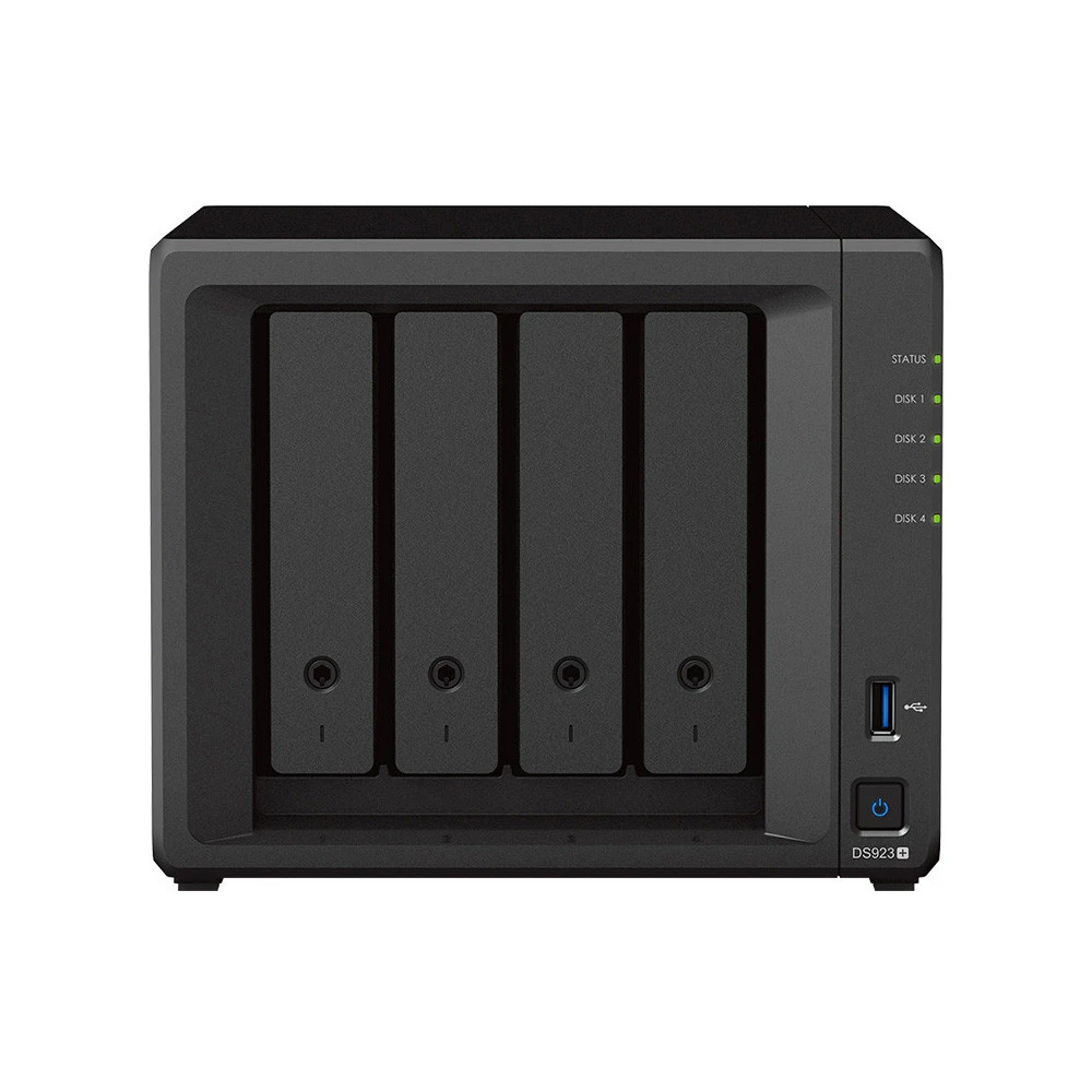 Synology DiskStation DS923+ 4-Bay AMD Dual Core CPU, 4GB RAM, 2xGbE NAS 2 x USB3.2, 1 x eSATA, 3Y WTY (DS920+ Replacement)