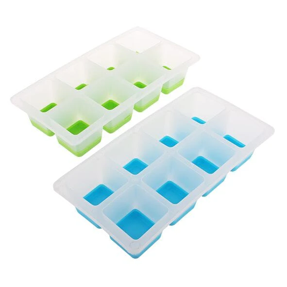 Ice Tray 8 Cube Square - Set of 2