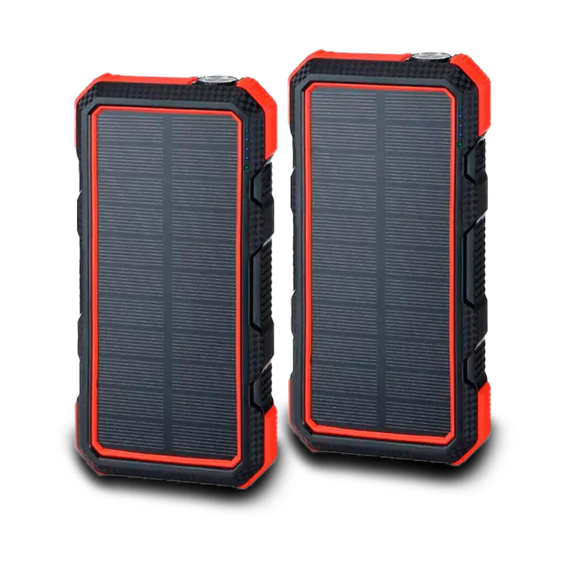 Maxxlee 2x RED 20000mAh Qi Wireless Charger Solar Power Bank 18W PD Type C QC3.0 Dual USB Fast Charging