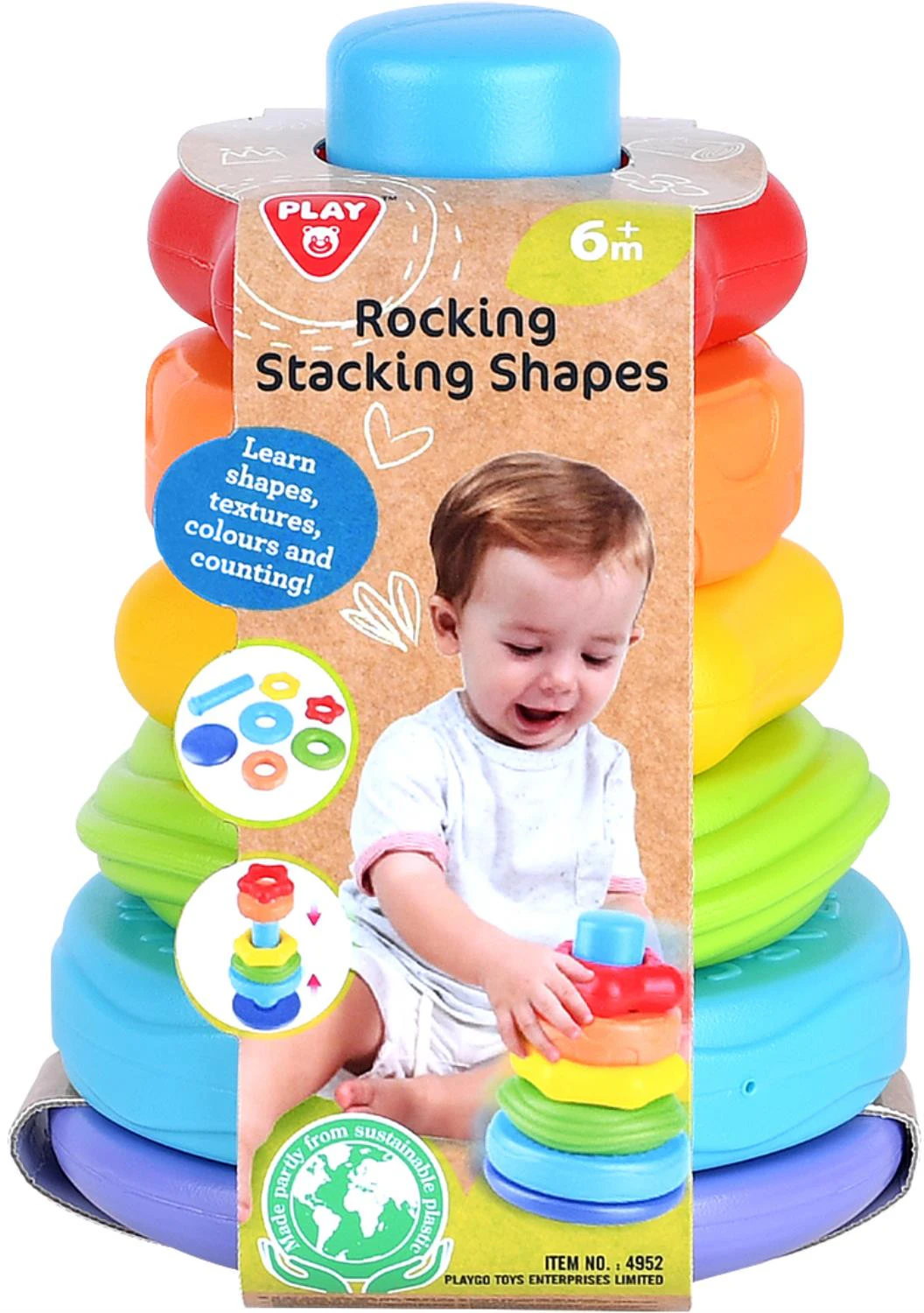 Bio-Based Plastic - Rocking Stacking Shapes