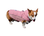 Autumn and Winter Warm Detachable Cap Pet Coat-XL-Pink