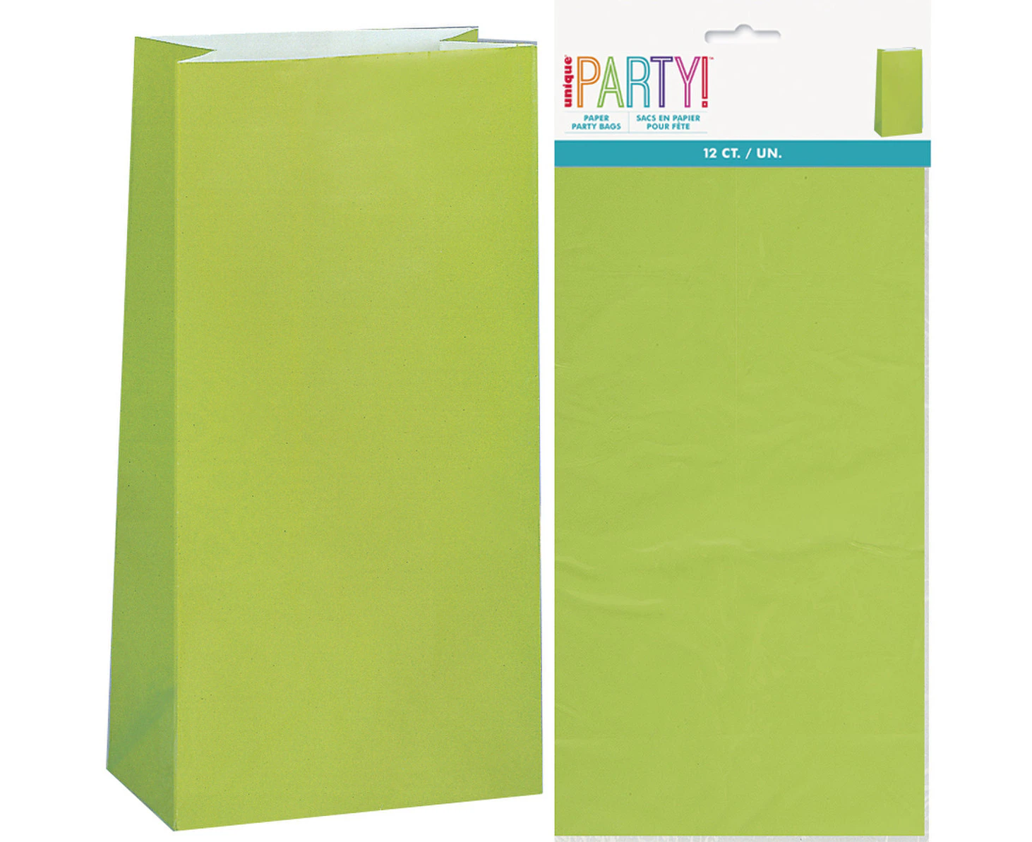 12 Paper Bags Treat Loot Lolly Wedding Birthday Party Favours Gift Bag Favor Lime Green