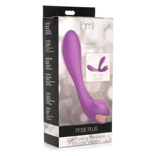 Introducing The Inmi Pose Plus Purple Bendable Dual Stimulation G Spot Vibrator For Women