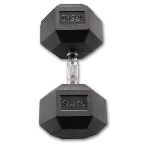 Body-Solid Rubber Coated Hex Dumbbell - 47.5 Kg