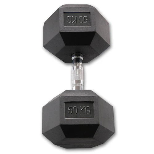 Body-Solid Rubber Coated Hex Dumbbell - 50 Kg