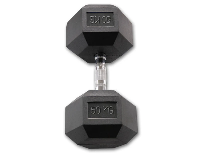 Body-Solid Rubber Coated Hex Dumbbell - 50 Kg