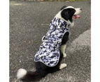 Pet Hooded Clothes Autumn Winter Dog Clothes- XL-White Camouflage