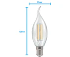 50x LED 4W Filament B15 C35T  Pull Tail - Flame Tip - Chandelier Bulbs - 2700K