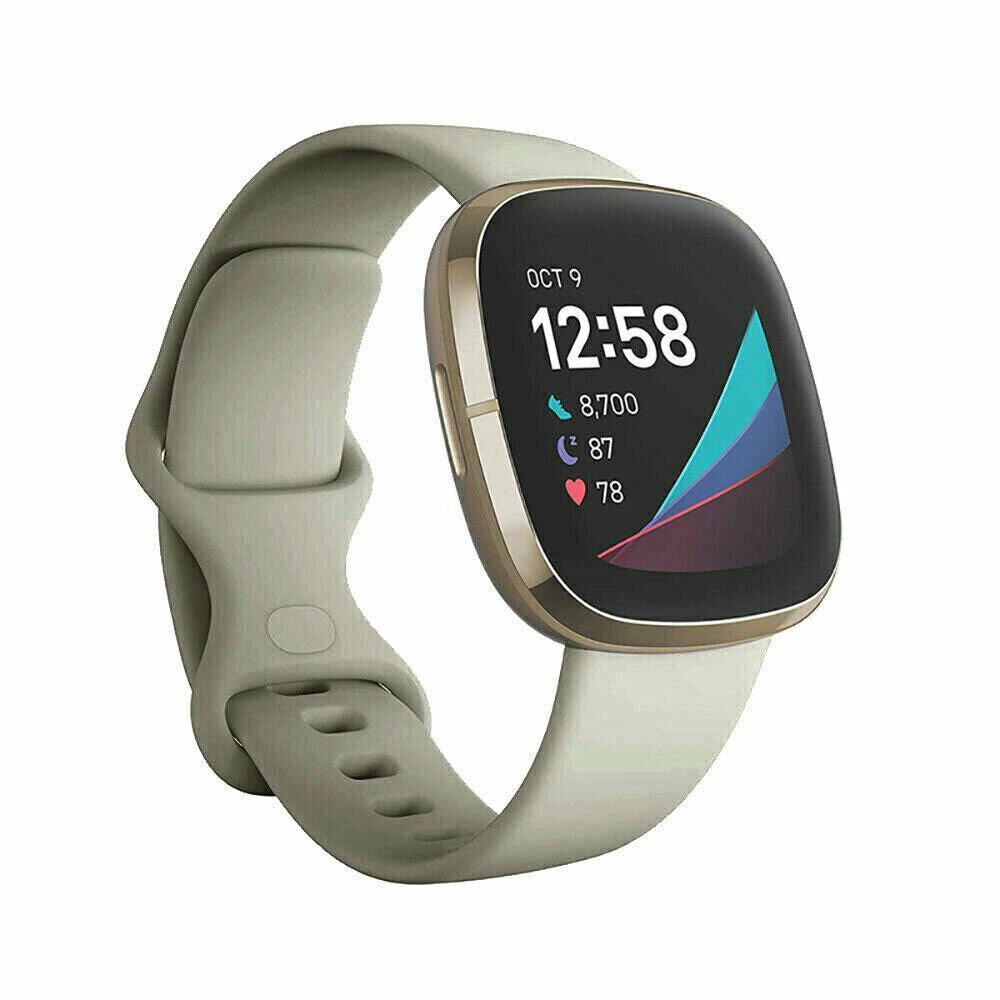 Fitbit Versa 3 Sense Smartwatch Soft Silicone Band Grey