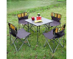 Outdoor Picnic Beach BBQ Folding Mini Camping Table and Chairs Set