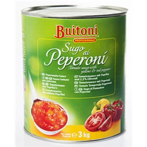 6 X Buitoni Sauce Peperonata Sugo Ai Peperoni 3Kg