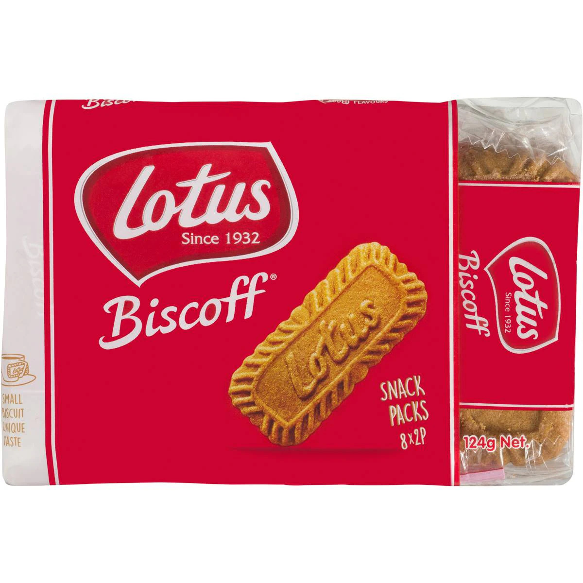 Lotus Biscoff Biscuits 8 Pack 124g