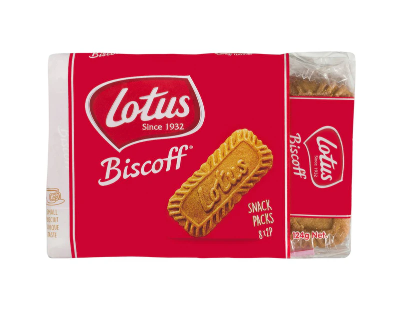 Lotus Biscoff Biscuits 8 Pack 124g