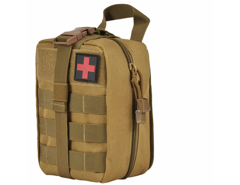 Tactical Away EMT IFAK Medical Pouch First Aid Kit Utility Bag - Coyote Brown