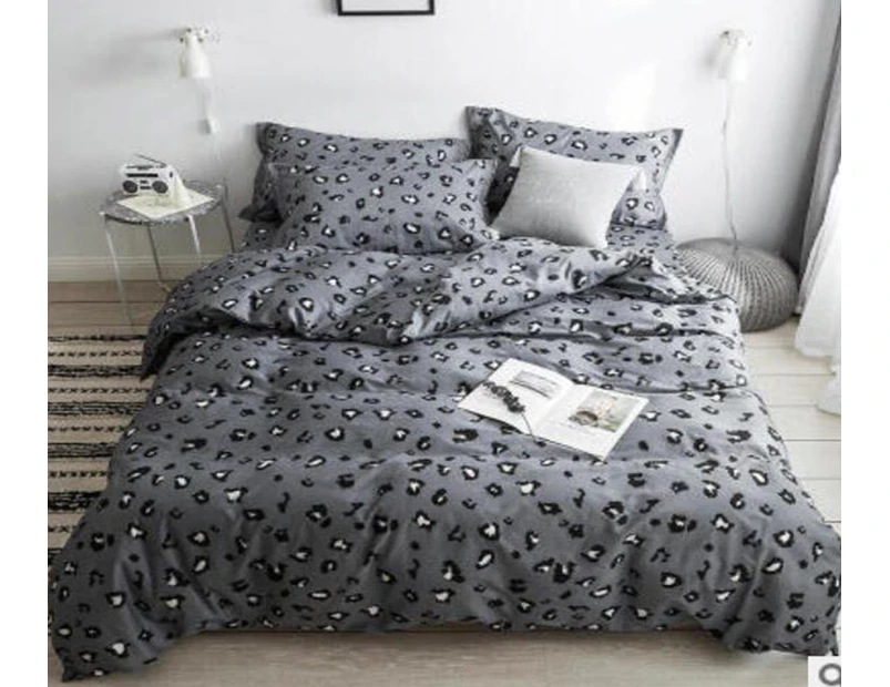 3D Black And Gray Leopard 18108 Quilt Cover Set Bedding Set Pillowcases Duvet Cover KING SINGLE DOUBLE QUEEN KING