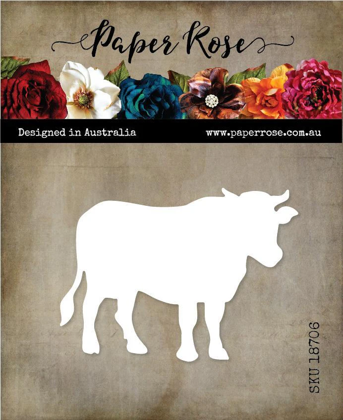 Paper Rose Cow Large Metal Die