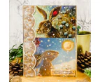 Hunkydory Meadow Hares at Wintertime Printed Parchment