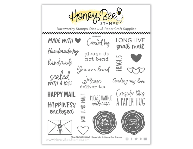 Honey Bee Sealed With Love Stamp Set