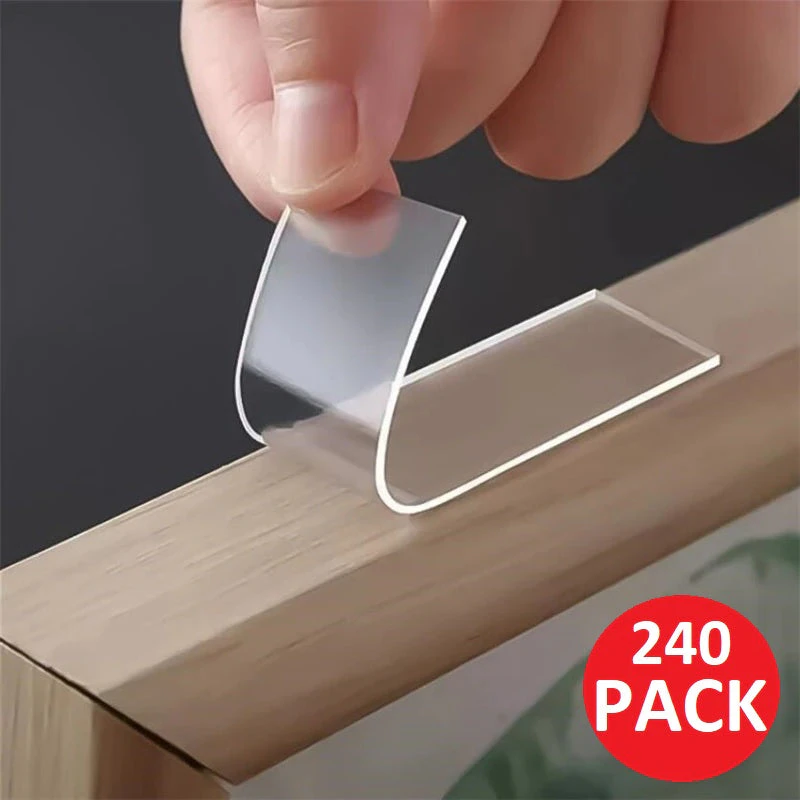 Invisible Strong Double Sided Adhesive Tape Clear Nano Waterproof Traceless Wash - 240 PCS