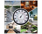 9.84'' Round Wall Thermometer Meter Outdoor Humidity Hygrometer Analog Gauge