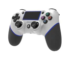 Wireless Bluetooth Rubberized Gamepad For PS4 (White Green)