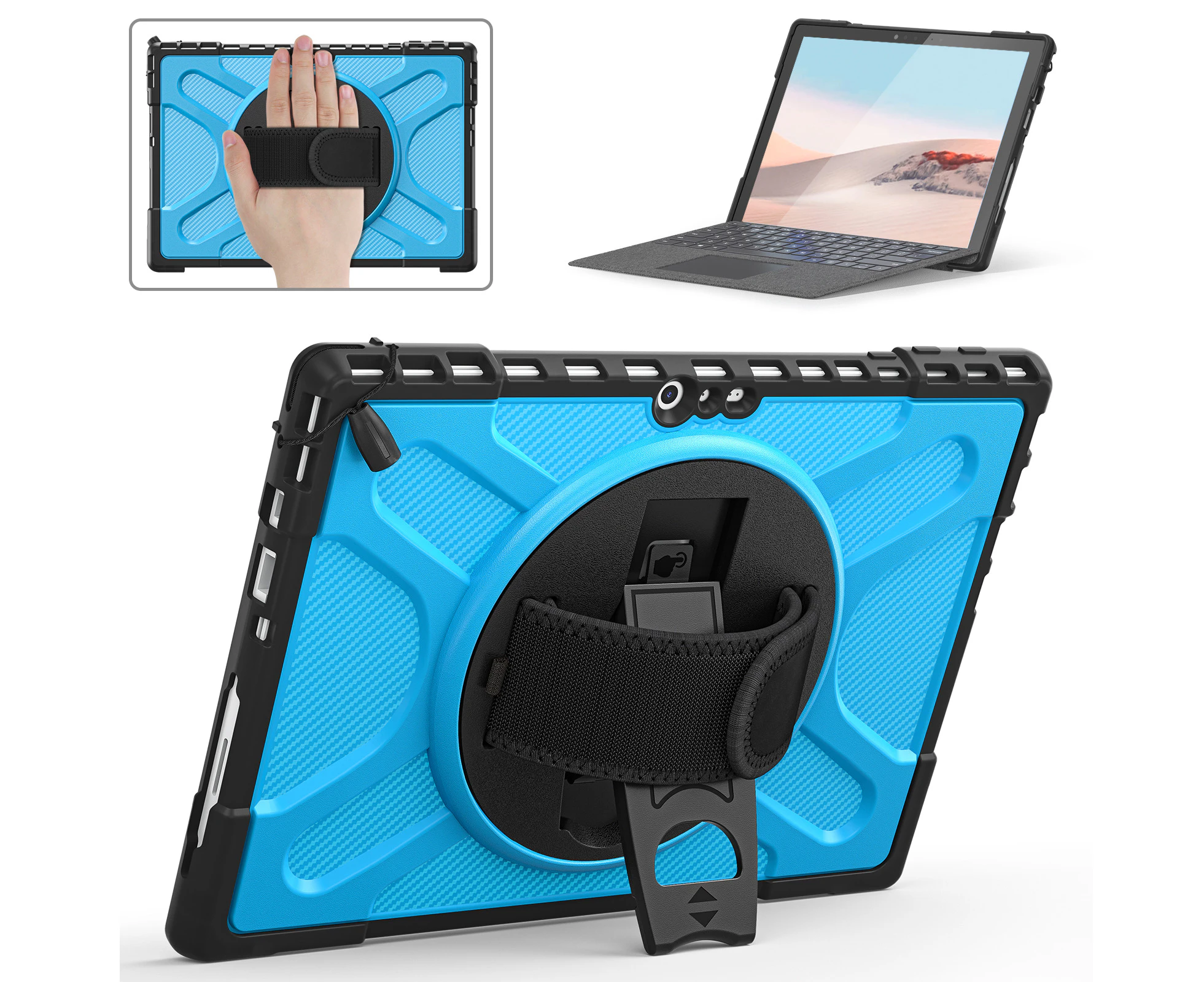 HTX Case Fit Microsoft Surface Pro 7 Plus/Pro7/Pro 6/Pro 5/Pro 2017/Pro 4-Blue