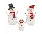 Bestier Set of 3 Outdoor Snowman Christmas Ornament for Yard Lawn