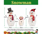 Bestier Set of 3 Outdoor Snowman Christmas Ornament for Yard Lawn