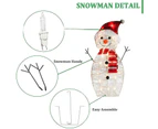 Bestier Set of 3 Outdoor Snowman Christmas Ornament for Yard Lawn