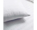 All Size Seersucker Style Quilt Duvet Doona Cover Set Bedding - White