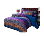 All Size Bed Ultra Soft Quilt Duvet Doona Cover Set Bedding Pillowcase - Blue