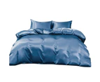 Ocean Silk Satin Pillowcase Quilt/Duvet Cover Set Single Double Queen King Bed