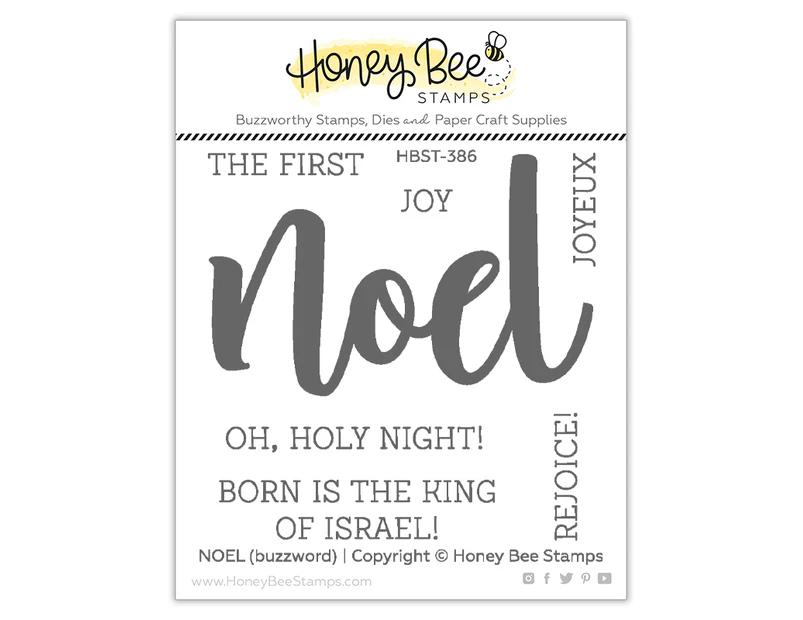 Honey Bee Noel Buzzword Stamp Set