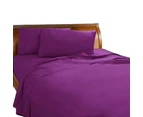 Percale Fitted Sheet Set With 38cm Wall All Bed Sizes - Purple