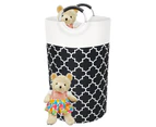 82L Laundry Basket Laundry Hamper Bag Washing Bin Clothes Bag Foldable Black