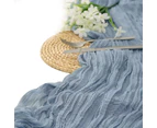 Tulle Doily Table Runner Boho Table Runner Wedding Table Decor Blue - 90 x 300cm