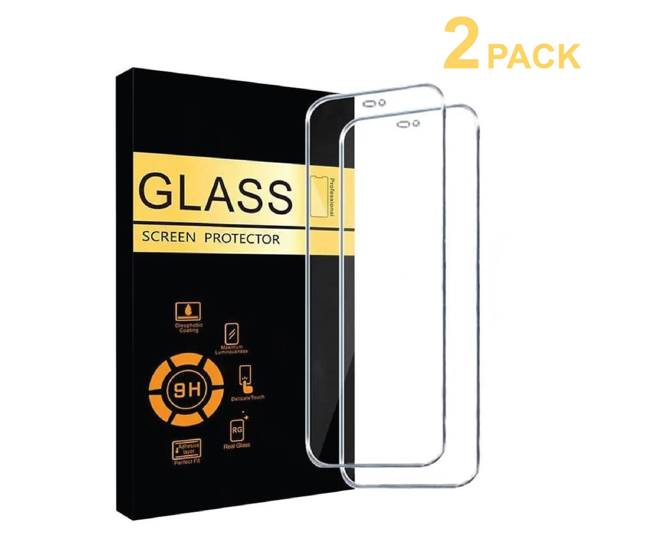 [2 Pack] iPhone 6/7/8 Tempered Glass 3D HD Screen Protector