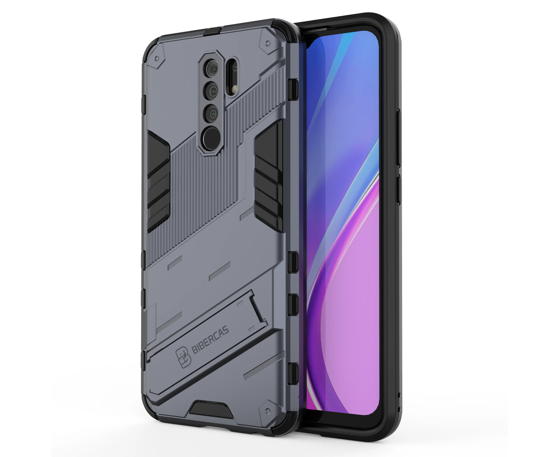 HKXM Tough Armor Designed For Xiaomi Redmi 9-Grey