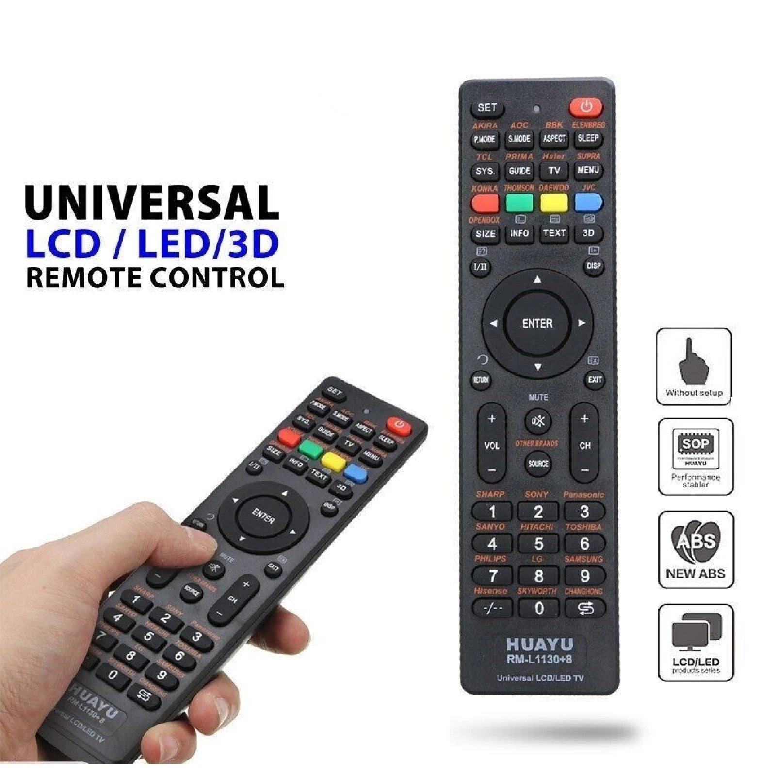 Universal TV Remote Control LCD LED For Sony Samsung Panasonic LG TCL Soniq