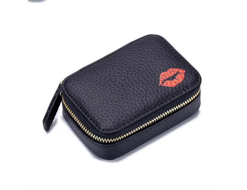 Women Travel Zipper Makeup Bag Pouch - Black